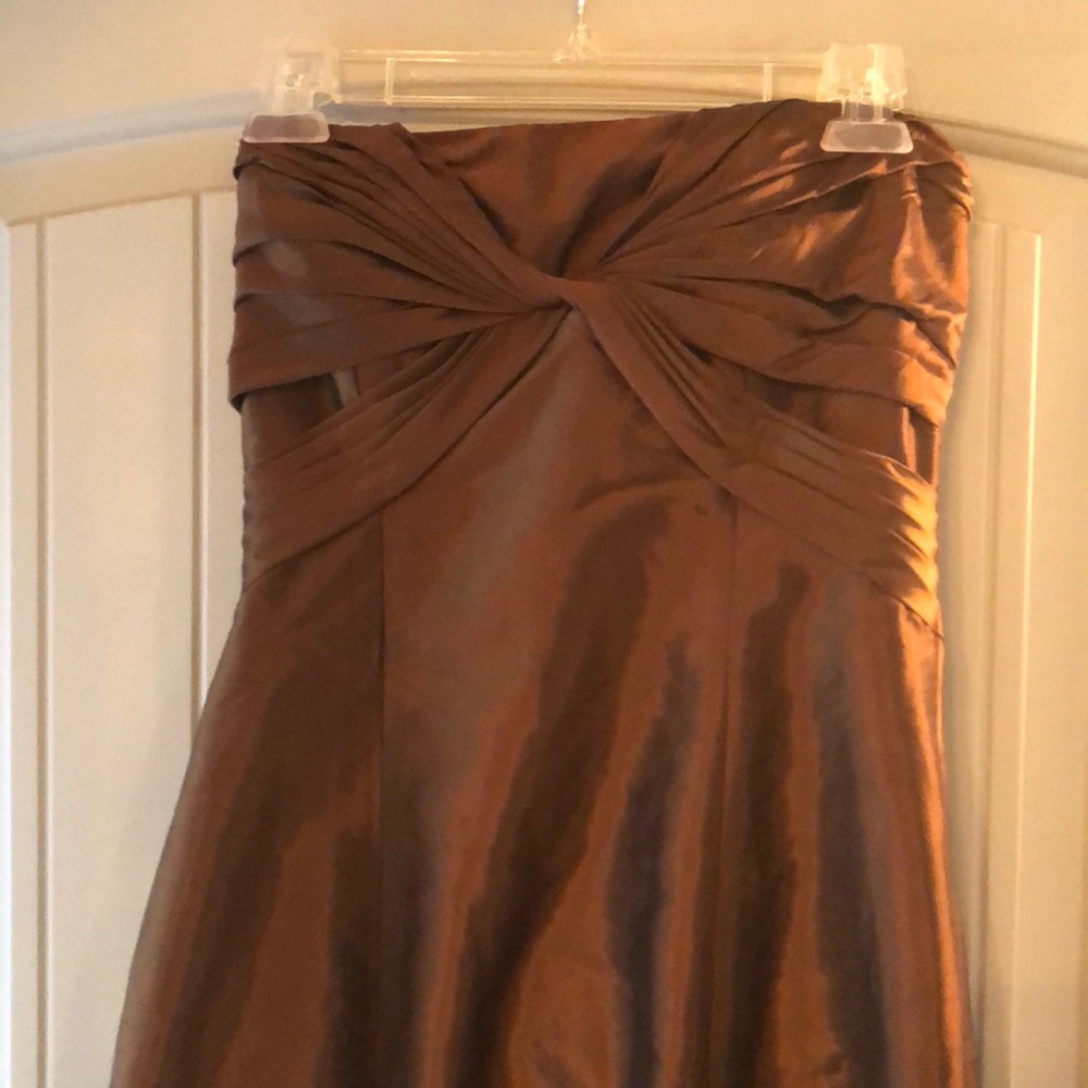 Shiny brown bridesmaid dress